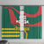 Grenada Window Curtain with Cocoa Bean Mascot and National Flag Colors - Wonder Print Shop