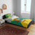 Grenada Coat of Arms Bedding Set with Yellow Green Flag Colors and Tribal Pattern Design - Wonder Print Shop