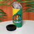 Grenada Coat of Arms 4 in 1 Can Cooler Tumbler with Yellow Green Flag Colors and Tribal Pattern Design - Wonder Print Shop