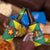 Grenada Coat of Arms 4 in 1 Can Cooler Tumbler with Yellow Green Flag Colors and Tribal Pattern Design - Wonder Print Shop