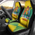Grenada Coat of Arms Car Seat Cover with Yellow Green Flag Colors and Tribal Pattern Design - Wonder Print Shop