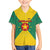 Grenada Coat of Arms Kid Hawaiian Shirt with Yellow Green Flag Colors and Tribal Pattern Design - Wonder Print Shop