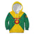 Grenada Coat of Arms Kid Hoodie with Yellow Green Flag Colors and Tribal Pattern Design - Wonder Print Shop