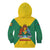 Grenada Coat of Arms Kid Hoodie with Yellow Green Flag Colors and Tribal Pattern Design - Wonder Print Shop
