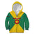 Grenada Coat of Arms Kid Hoodie with Yellow Green Flag Colors and Tribal Pattern Design - Wonder Print Shop