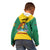 Grenada Coat of Arms Kid Hoodie with Yellow Green Flag Colors and Tribal Pattern Design - Wonder Print Shop