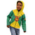Grenada Coat of Arms Kid Hoodie with Yellow Green Flag Colors and Tribal Pattern Design - Wonder Print Shop
