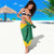 Grenada Coat of Arms Sarong with Yellow Green Flag Colors and Tribal Pattern Design - Wonder Print Shop