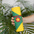 Grenada Coat of Arms Skinny Tumbler with Yellow Green Flag Colors and Tribal Pattern Design - Wonder Print Shop