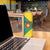 Grenada Coat of Arms Skinny Tumbler with Yellow Green Flag Colors and Tribal Pattern Design - Wonder Print Shop