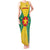 Grenada Coat of Arms Tank Maxi Dress with Yellow Green Flag Colors and Tribal Pattern Design - Wonder Print Shop