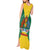 Grenada Coat of Arms Tank Maxi Dress with Yellow Green Flag Colors and Tribal Pattern Design - Wonder Print Shop