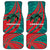 Grenada Sea Turtle Car Mats with Red Wave Stripes and Ocean Water Background - Wonder Print Shop