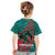 Grenada Sea Turtle Kid T Shirt with Red Wave Stripes and Ocean Water Background - Wonder Print Shop