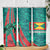 Grenada Sea Turtle Skinny Tumbler with Red Wave Stripes and Ocean Water Background - Wonder Print Shop