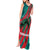 Grenada Sea Turtle Tank Maxi Dress with Red Wave Stripes and Ocean Water Background - Wonder Print Shop