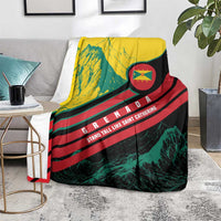 Grenada Mountain Graphic Blanket with National Flag and Saint Catherine Quote Design - Wonder Print Shop