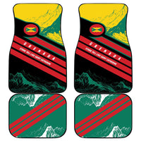 Grenada Mountain Graphic Car Mats with National Flag and Saint Catherine Quote Design - Wonder Print Shop