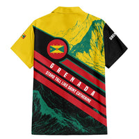 Grenada Mountain Graphic Family Matching Mermaid Dress and Hawaiian Shirt with National Flag and Saint Catherine Quote Design - Wonder Print Shop