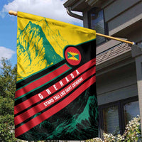 Grenada Mountain Graphic Garden Flag with National Flag and Saint Catherine Quote Design - Wonder Print Shop