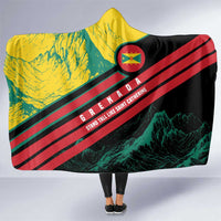 Grenada Mountain Graphic Hooded Blanket with National Flag and Saint Catherine Quote Design - Wonder Print Shop