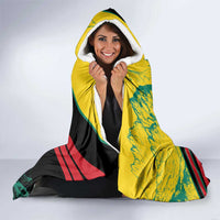 Grenada Mountain Graphic Hooded Blanket with National Flag and Saint Catherine Quote Design - Wonder Print Shop