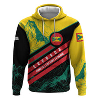Grenada Mountain Graphic Hoodie with National Flag and Saint Catherine Quote Design - Wonder Print Shop