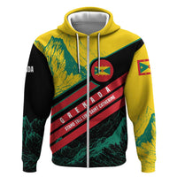 Grenada Mountain Graphic Hoodie with National Flag and Saint Catherine Quote Design - Wonder Print Shop