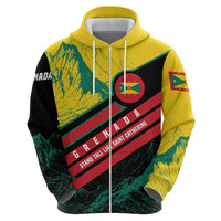Grenada Mountain Graphic Hoodie with National Flag and Saint Catherine Quote Design - Wonder Print Shop