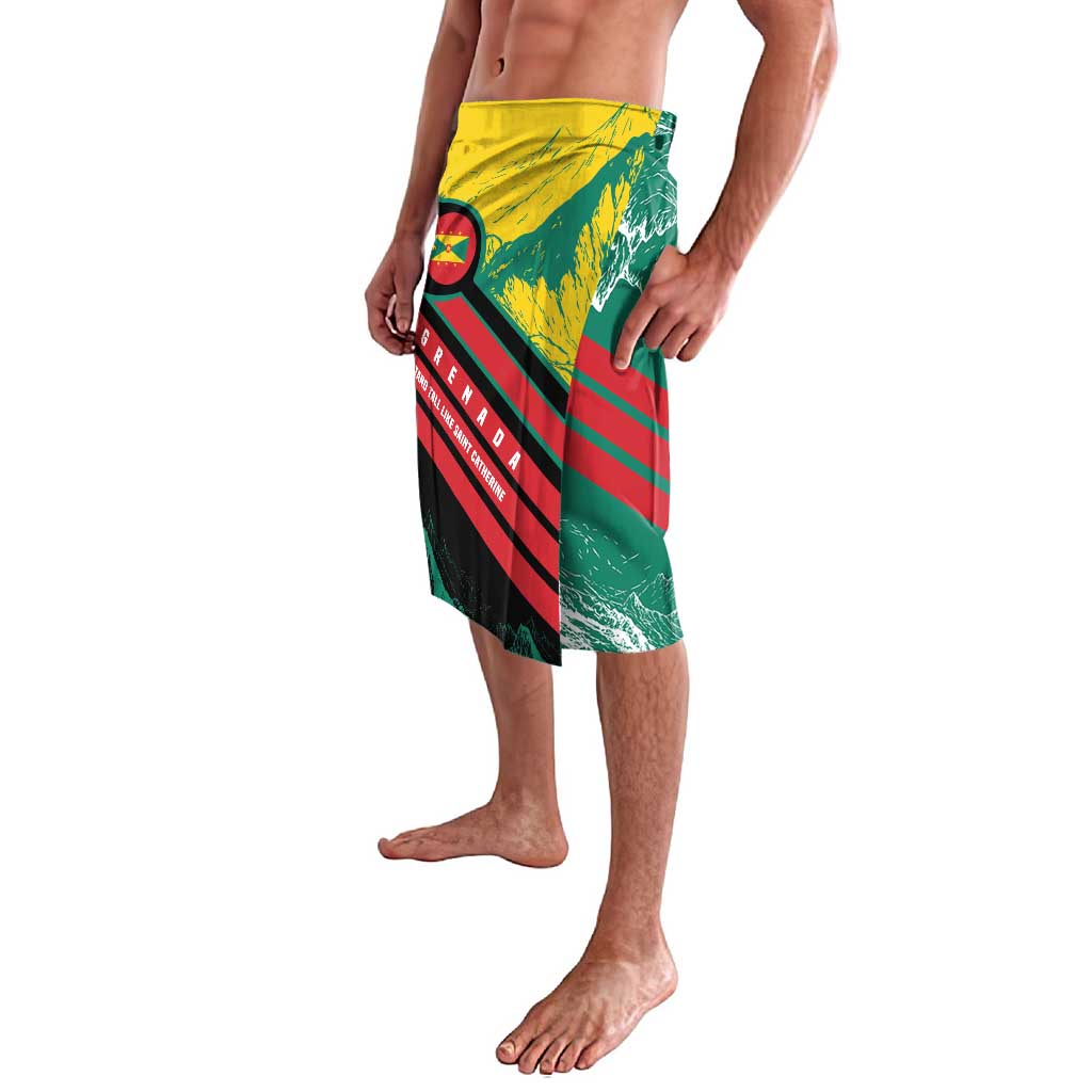 Grenada Mountain Graphic Lavalava with National Flag and Saint Catherine Quote Design - Wonder Print Shop