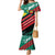 Grenada Mountain Graphic Mermaid Dress with National Flag and Saint Catherine Quote Design - Wonder Print Shop