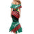 Grenada Mountain Graphic Mermaid Dress with National Flag and Saint Catherine Quote Design - Wonder Print Shop