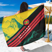 Grenada Mountain Graphic Sarong with National Flag and Saint Catherine Quote Design - Wonder Print Shop