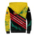 Grenada Mountain Graphic Sherpa Hoodie with National Flag and Saint Catherine Quote Design - Wonder Print Shop