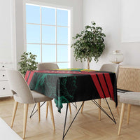 Grenada Mountain Graphic Tablecloth with National Flag and Saint Catherine Quote Design - Wonder Print Shop