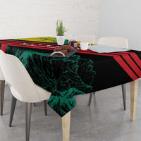 Grenada Mountain Graphic Tablecloth with National Flag and Saint Catherine Quote Design - Wonder Print Shop