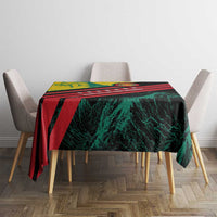 Grenada Mountain Graphic Tablecloth with National Flag and Saint Catherine Quote Design - Wonder Print Shop
