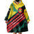 Grenada Mountain Graphic Wearable Blanket Hoodie with National Flag and Saint Catherine Quote Design - Wonder Print Shop