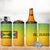 Grenada Tribal Floral Pattern 4 in 1 Can Cooler Tumbler with Rasta Gradient and Flame Motto Design - Wonder Print Shop