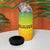Grenada Tribal Floral Pattern 4 in 1 Can Cooler Tumbler with Rasta Gradient and Flame Motto Design - Wonder Print Shop