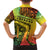 Grenada Tribal Floral Pattern Kid Hawaiian Shirt with Rasta Gradient and Flame Motto Design - Wonder Print Shop