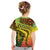 Grenada Tribal Floral Pattern Kid T Shirt with Rasta Gradient and Flame Motto Design - Wonder Print Shop