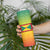Grenada Tribal Floral Pattern Skinny Tumbler with Rasta Gradient and Flame Motto Design - Wonder Print Shop