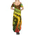 Grenada Tribal Floral Pattern Summer Maxi Dress with Rasta Gradient and Flame Motto Design - Wonder Print Shop