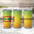 Grenada Tribal Floral Pattern Tumbler Cup with Rasta Gradient and Flame Motto Design - Wonder Print Shop