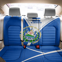 El Salvador National Flag Back Car Seat Cover with Coat of Arms and Blue White Stripes Design - Wonder Print Shop