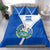 El Salvador National Flag Bedding Set with Coat of Arms and Blue White Stripes Design - Wonder Print Shop