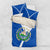 El Salvador National Flag Bedding Set with Coat of Arms and Blue White Stripes Design - Wonder Print Shop