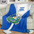 El Salvador National Flag Blanket with Coat of Arms and Blue White Stripes Design - Wonder Print Shop