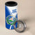 El Salvador National Flag 4 in 1 Can Cooler Tumbler with Coat of Arms and Blue White Stripes Design - Wonder Print Shop